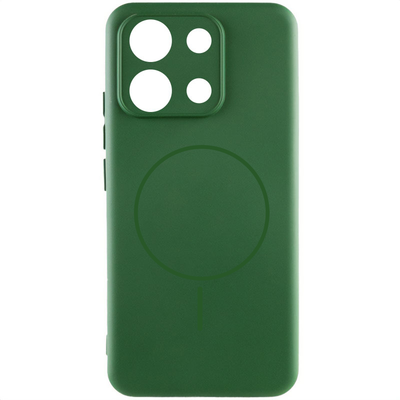 Чехол Silicone Cover Lakshmi Full Camera (AA) with Magnetic Fit для Xiaomi Redmi 15C (EU), Зеленый / Dark green, Силикон, купить оптом с доставкой
