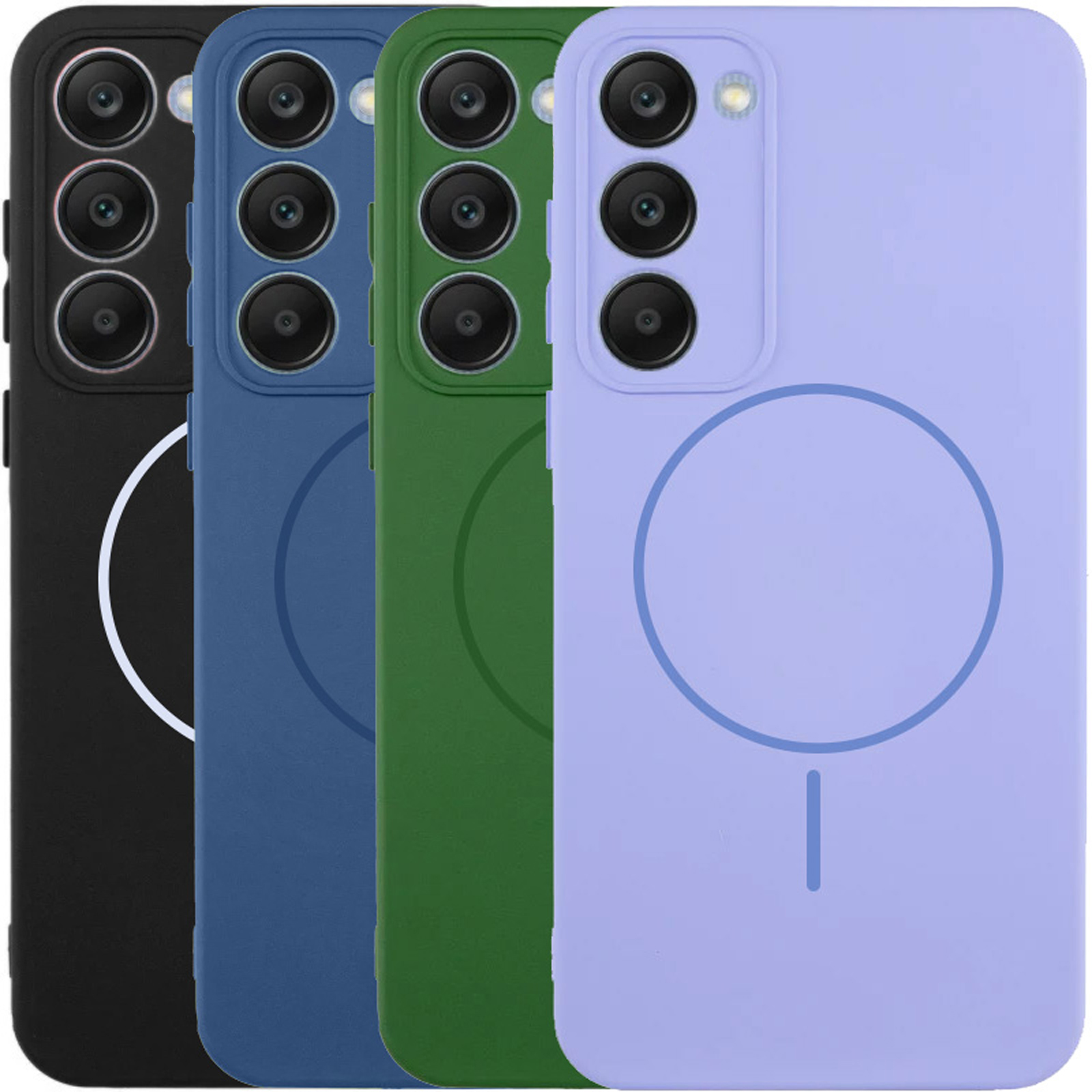 Чехол Silicone Cover Lakshmi Full Camera (AA) with Magnetic Fit для Xiaomi Redmi 15 (EU), Силикон, купить оптом с доставкой