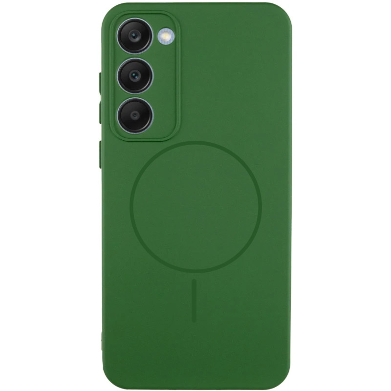 Чехол Silicone Cover Lakshmi Full Camera (AA) with Magnetic Fit для Xiaomi Redmi 15 (EU), Зеленый / Dark green, Силикон, купить оптом с доставкой