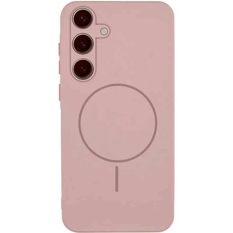 Чехол Silicone Cover Lakshmi Full Camera (AA) with Magnetic Fit для Samsung Galaxy S26, Розовый / Pink Sand, Силикон, купить оптом с доставкой