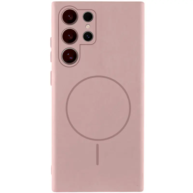 Чехол Silicone Cover Lakshmi Full Camera (AA) with Magnetic Fit для Samsung Galaxy S26 Ultra, Розовый / Pink Sand, Силикон, купить оптом с доставкой