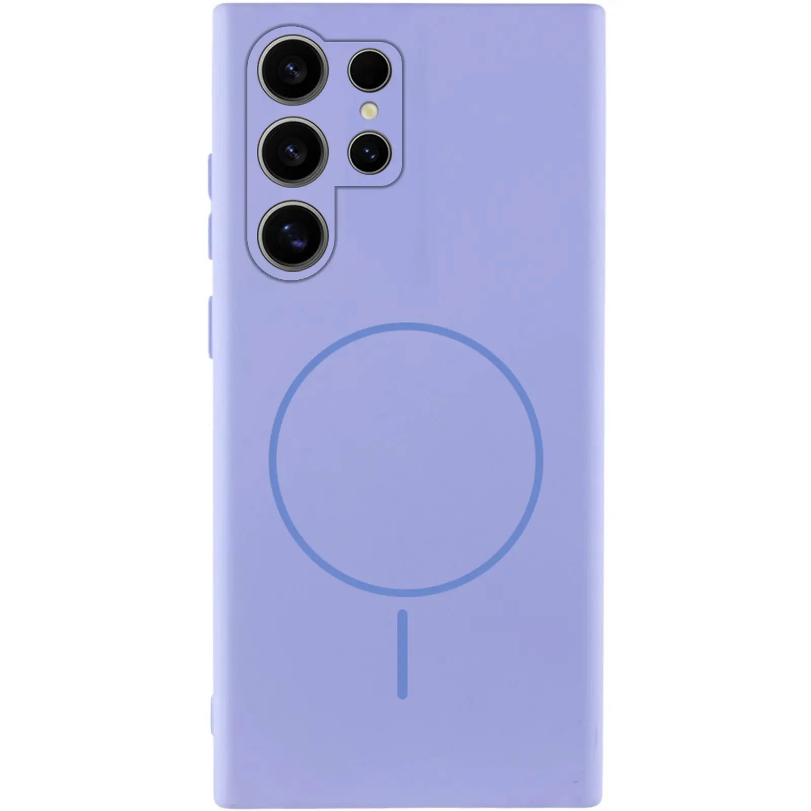 Чехол Silicone Cover Lakshmi Full Camera (AA) with Magnetic Fit для Samsung Galaxy S26 Ultra, Сиреневый / Dasheen, Силикон, купить оптом с доставкой