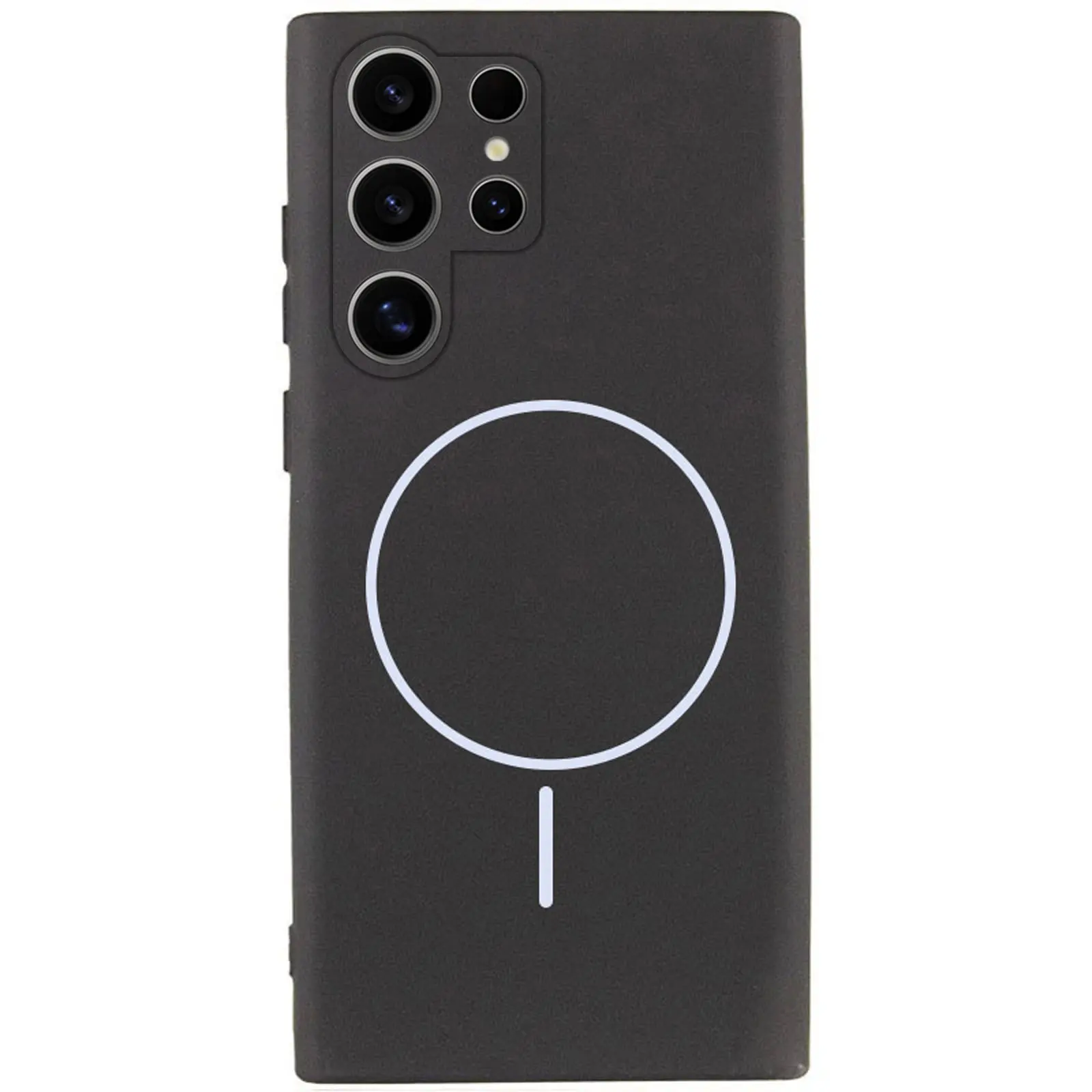 Чехол Silicone Cover Lakshmi Full Camera (AA) with Magnetic Fit для Samsung Galaxy S26 Ultra, Черный / Black, Силикон, купить оптом с доставкой