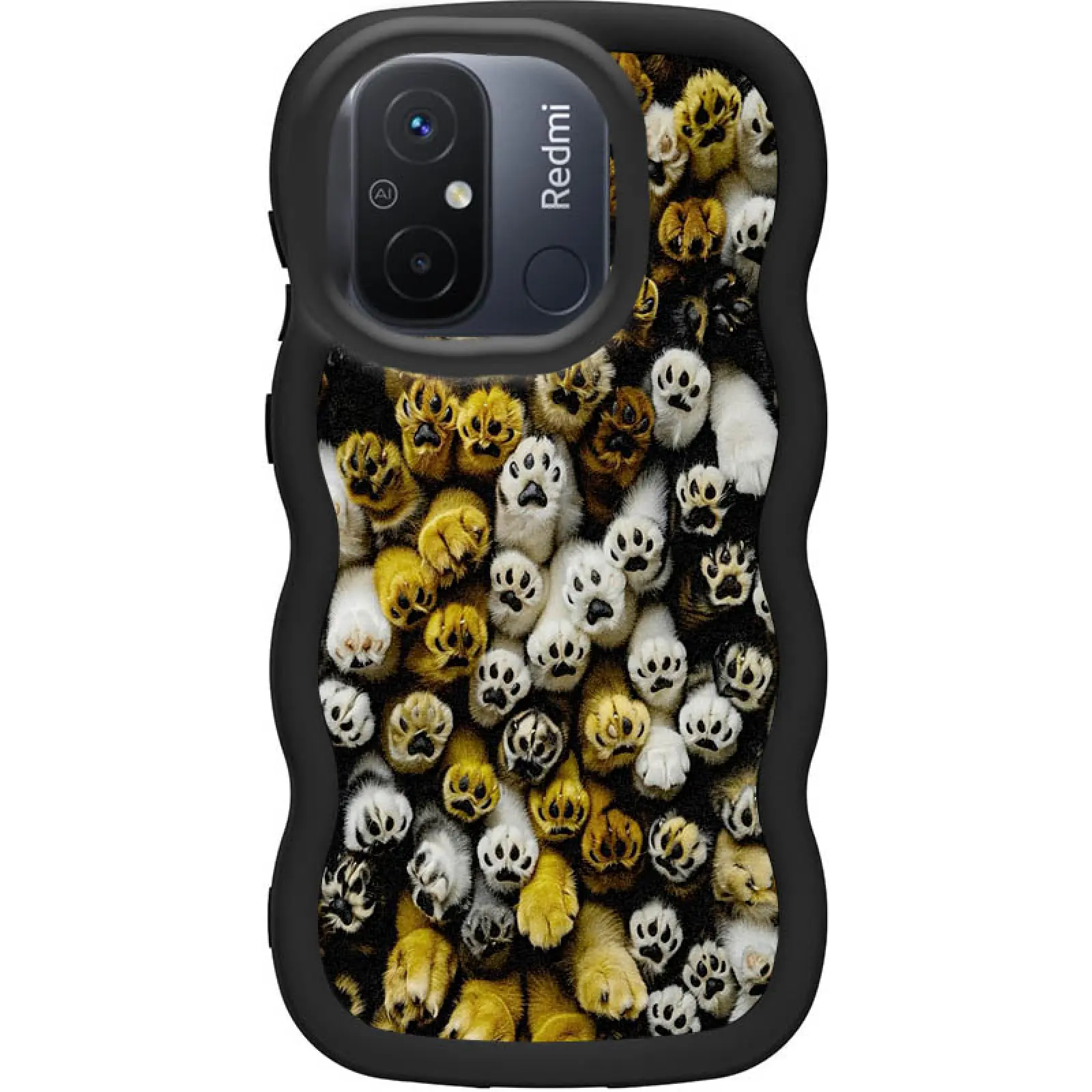 Чохол TPU Cloudy Pictures для Xiaomi Redmi 12C / Poco C55, Paws, TPU, купити оптом з доставкою