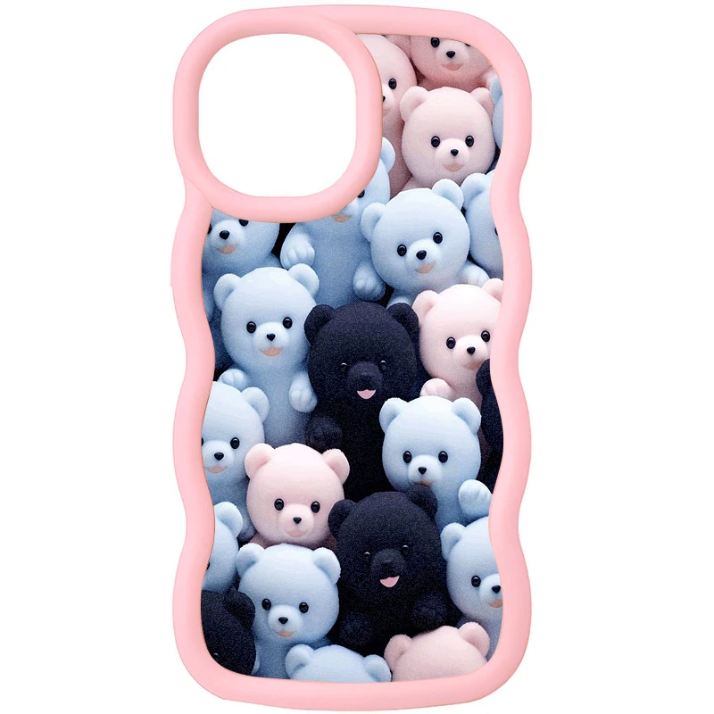 Чехол TPU Cloudy Pictures для Apple iPhone 15 Pro (6.1"), Bears, TPU, купить оптом с доставкой