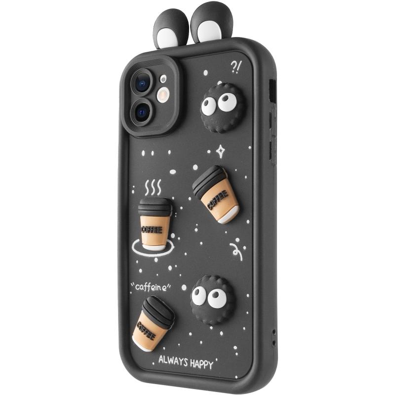 Силиконовый 3D чехол Toys Case with Ears для Apple iPhone 12 (6.1) | с ушками на картинке №1