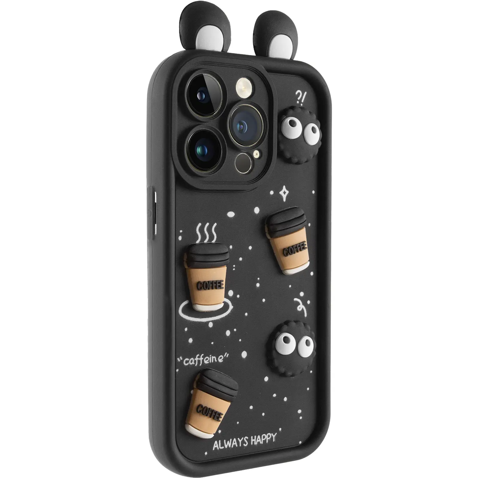 Чехол TPU Toys Case with Ears для Apple iPhone 12 Pro Max (6.7"), Black, TPU, купить оптом с доставкой