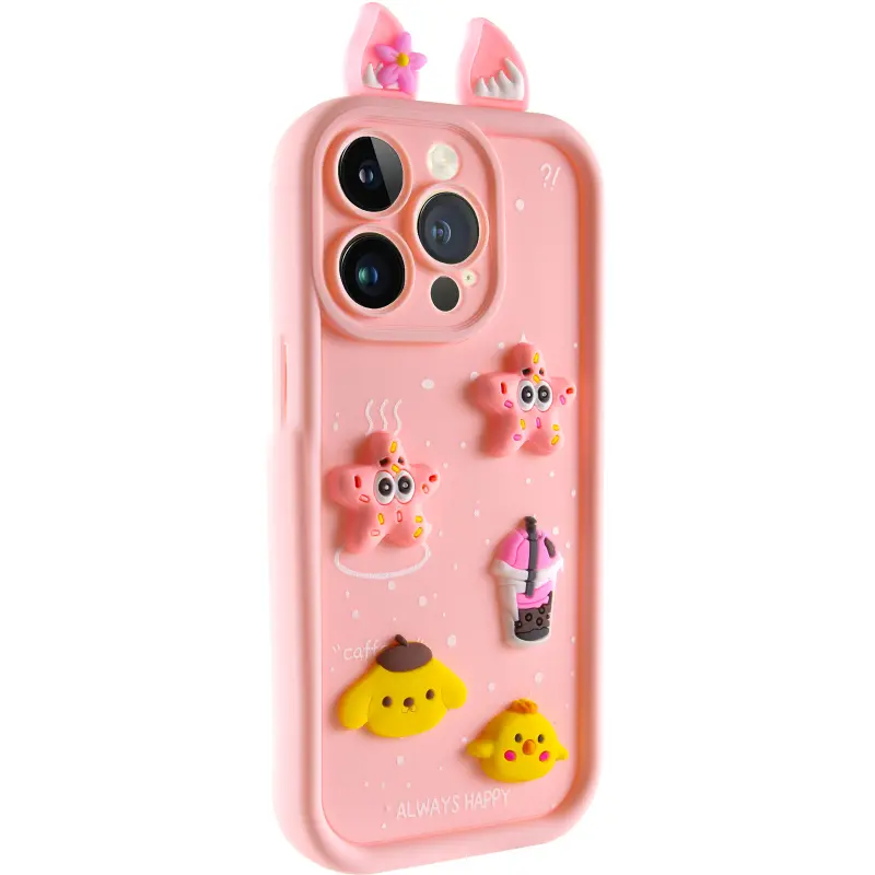 Чехол TPU Toys Case with Ears для Apple iPhone 12 Pro Max (6.7"), Light Pink, TPU, купить оптом с доставкой