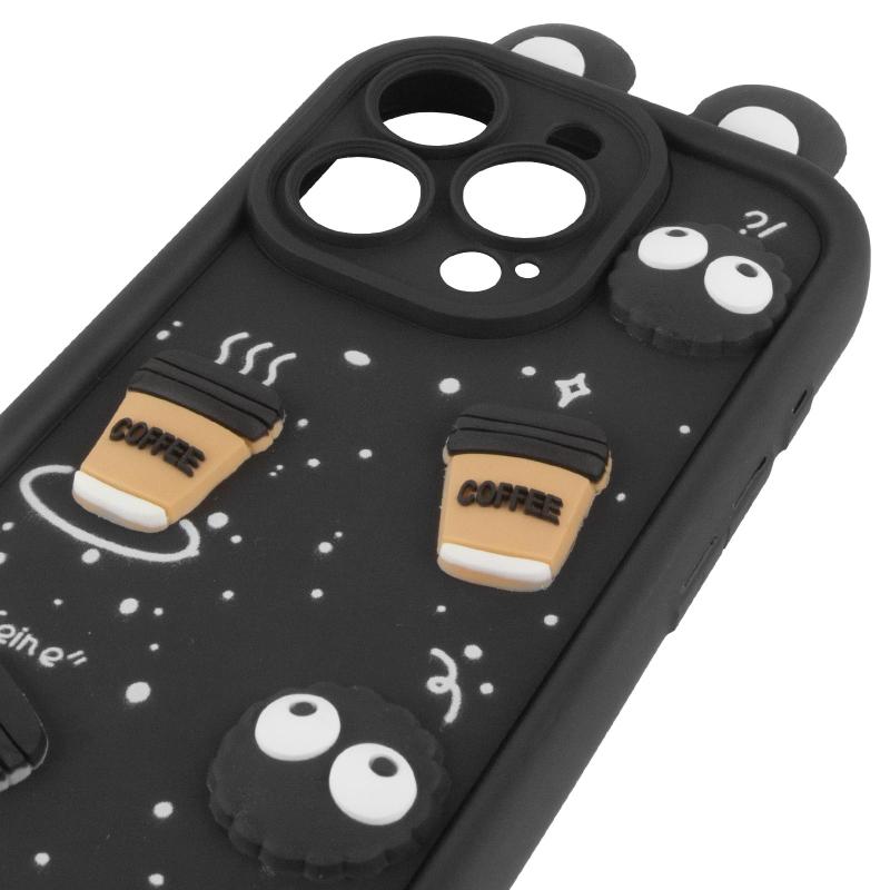 Силиконовый 3D чехол Toys Case with Ears для Apple iPhone 13 Pro Max (6.7) | с ушками на картинке №4