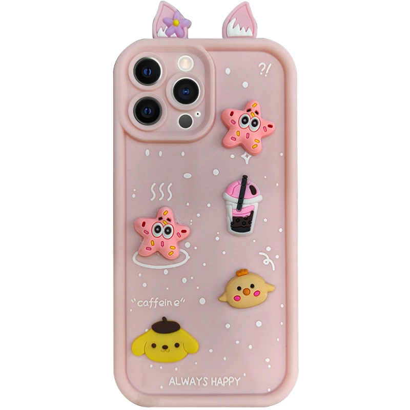 Чехол TPU Toys Case with Ears для Apple iPhone 14 Pro (6.1"), Light Pink, TPU, купить оптом с доставкой