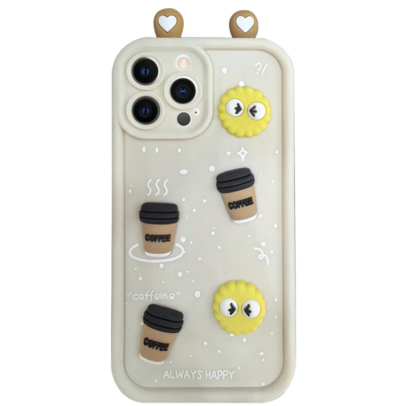 Чехол TPU Toys Case with Ears для Apple iPhone 14 Pro Max (6.7"), Sand, TPU, купить оптом с доставкой