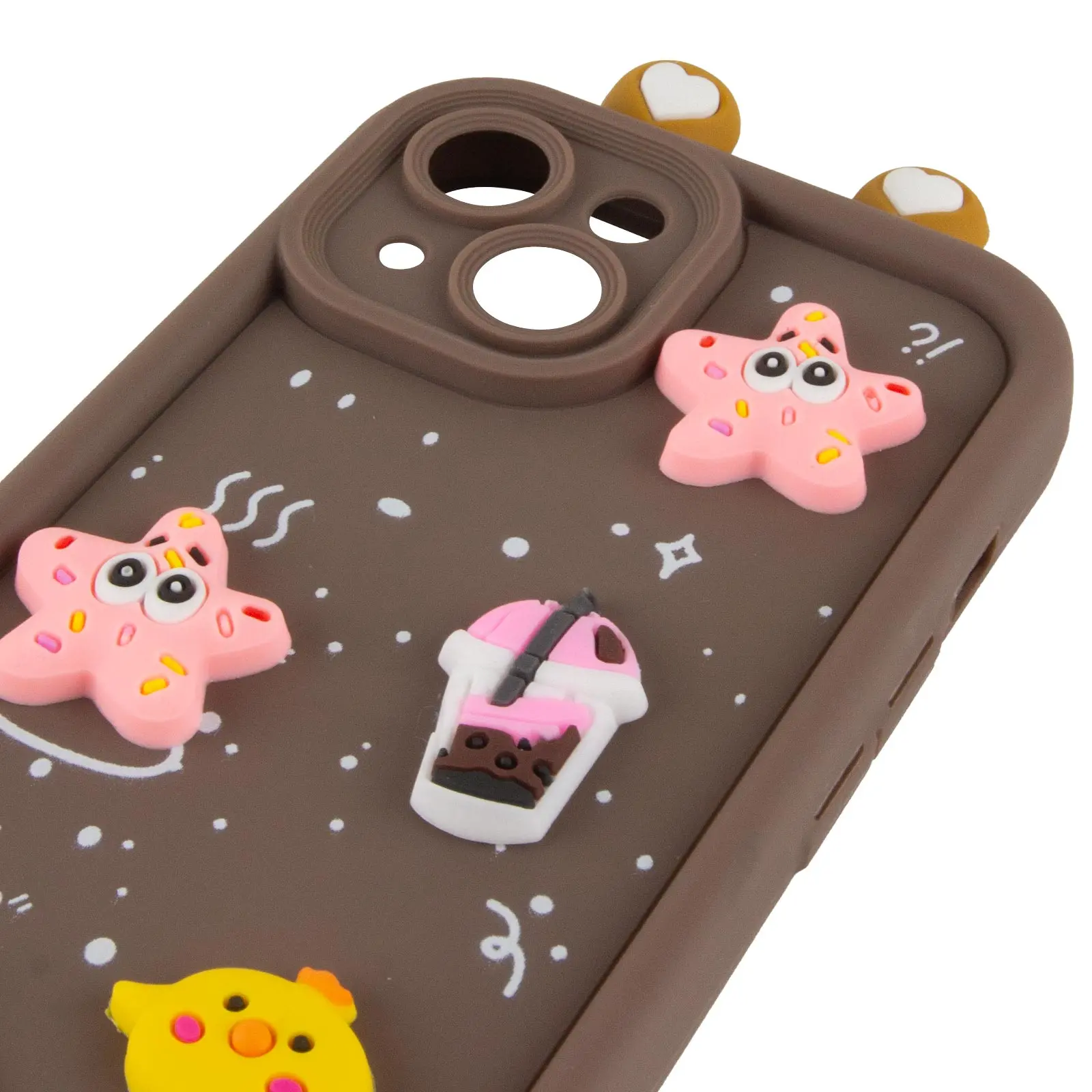 Чохол TPU Toys Case with Ears для Apple iPhone 14 (6.1"), Brown 3, TPU, купити оптом з доставкою