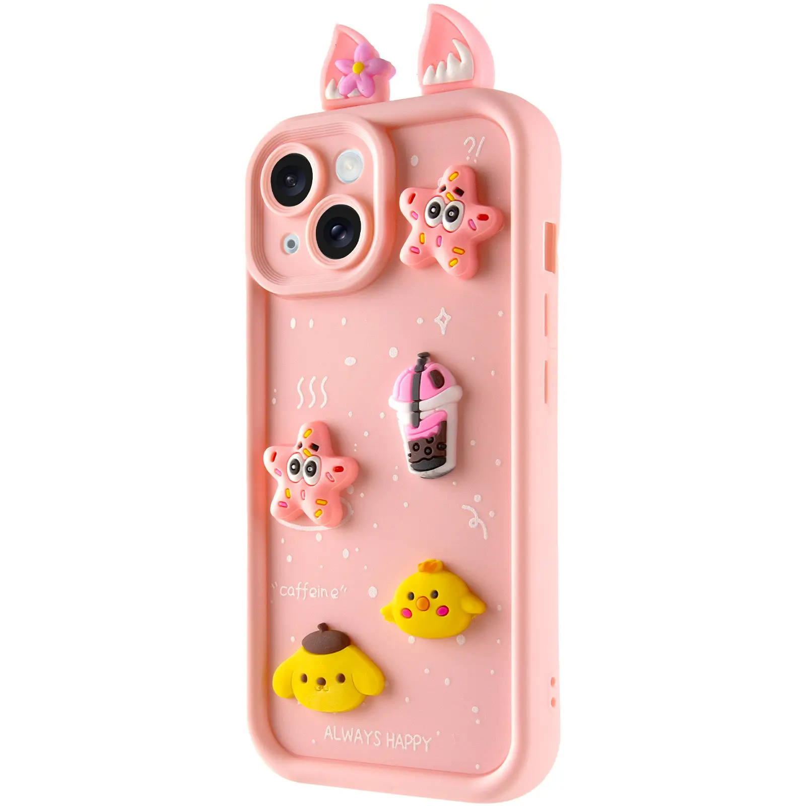 Чохол TPU Toys Case with Ears для Apple iPhone 14 (6.1"), Light Pink, TPU, купити оптом з доставкою