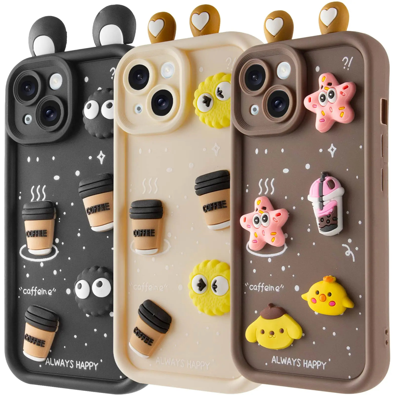 Чехол TPU Toys Case with Ears для Apple iPhone 15 (6.1"), TPU, купить оптом с доставкой