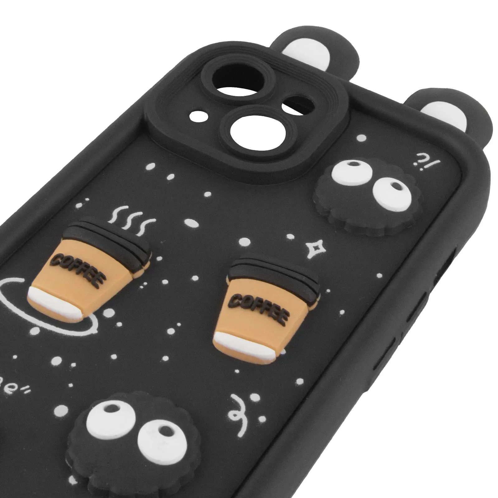Чехол TPU Toys Case with Ears для Apple iPhone 15 (6.1"), Black 3, TPU, купить оптом с доставкой