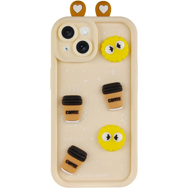 Чехол TPU Toys Case with Ears для Apple iPhone 15 (6.1"), Sand 1, TPU, купить оптом с доставкой