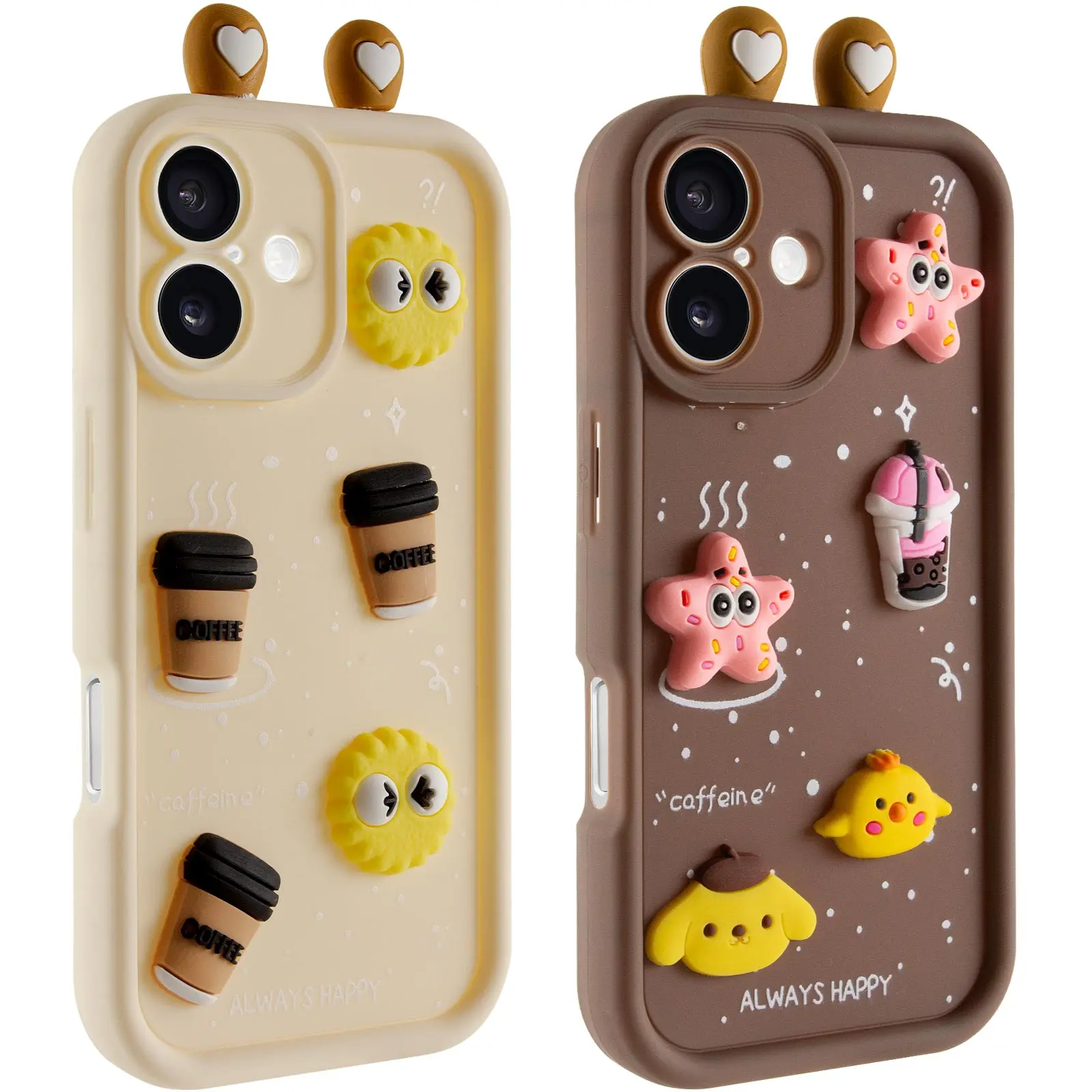 Чехол TPU Toys Case with Ears для Apple iPhone 16 (6.1"), TPU, купить оптом с доставкой