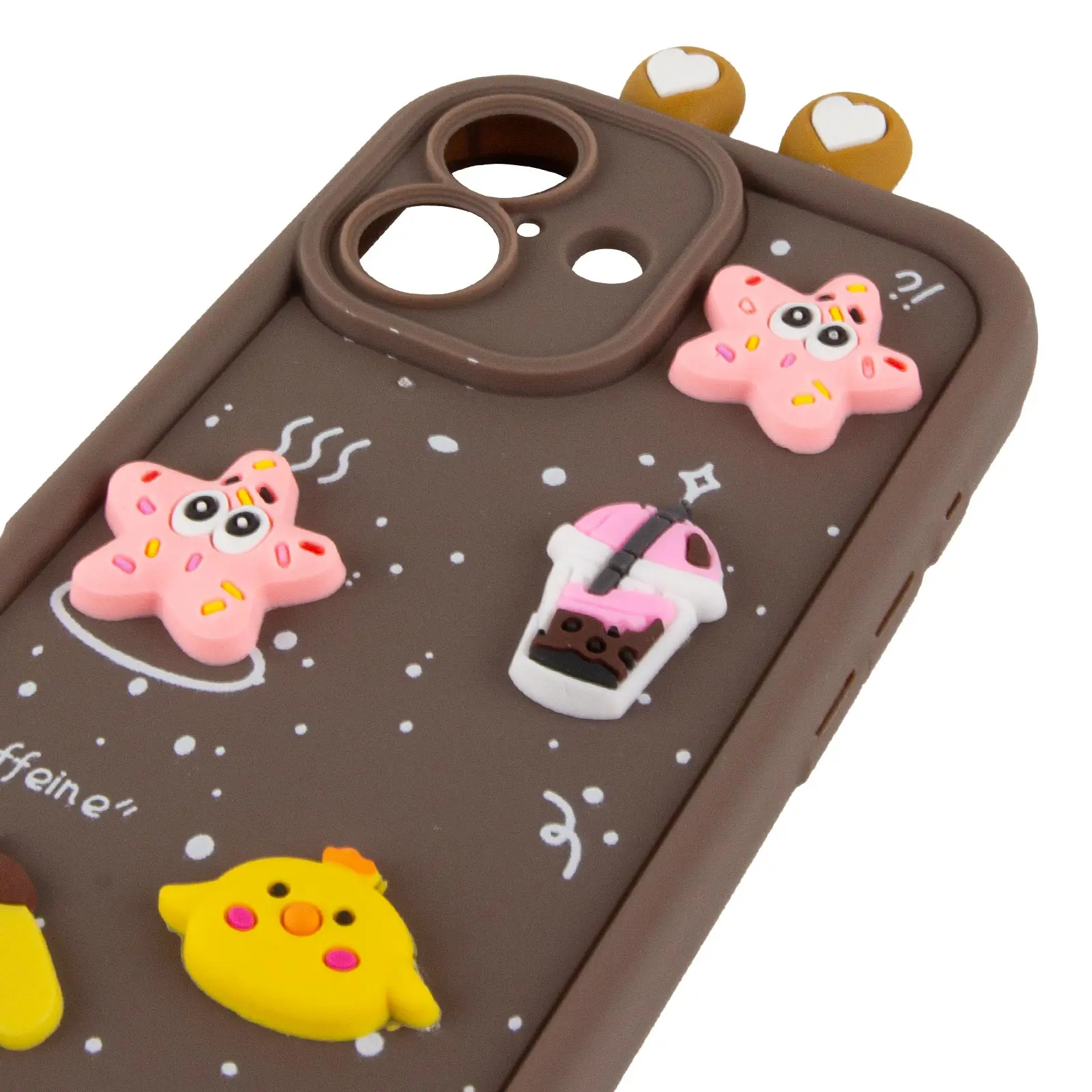 Чехол TPU Toys Case with Ears для Apple iPhone 16 (6.1"), Brown 3, TPU, купить оптом с доставкой