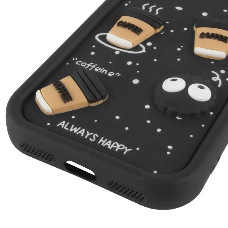 Чехол TPU Toys Case with Ears для Apple iPhone 16 Pro (6.3"), Black 4, TPU, купить оптом с доставкой