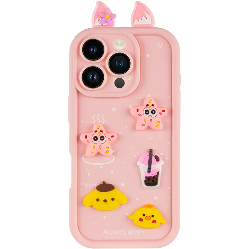 Чехол TPU Toys Case with Ears для Apple iPhone 16 Pro (6.3"), Light Pink 1, TPU, купить оптом с доставкой