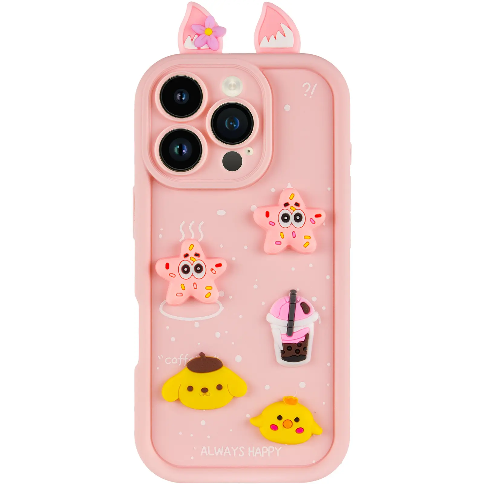 Чехол TPU Toys Case with Ears для Apple iPhone 16 Pro (6.3"), Light Pink 1, TPU, купить оптом с доставкой