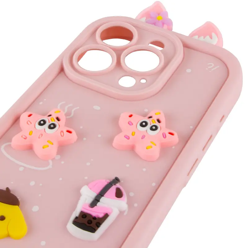 Чехол TPU Toys Case with Ears для Apple iPhone 16 Pro (6.3"), Light Pink 3, TPU, купить оптом с доставкой