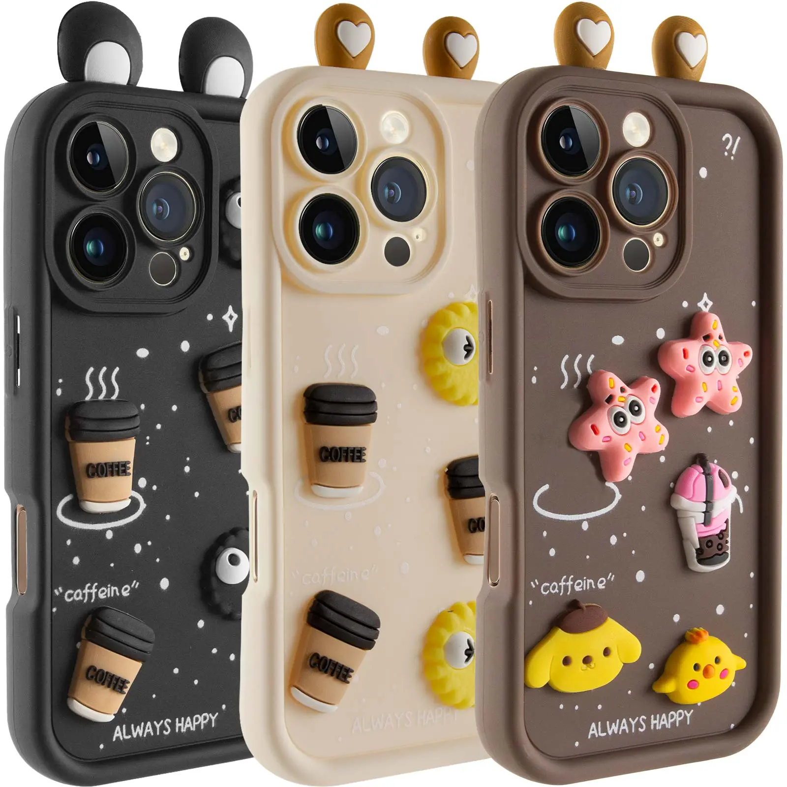 Чехол TPU Toys Case with Ears для Apple iPhone 16 Pro Max (6.9"), TPU, купить оптом с доставкой