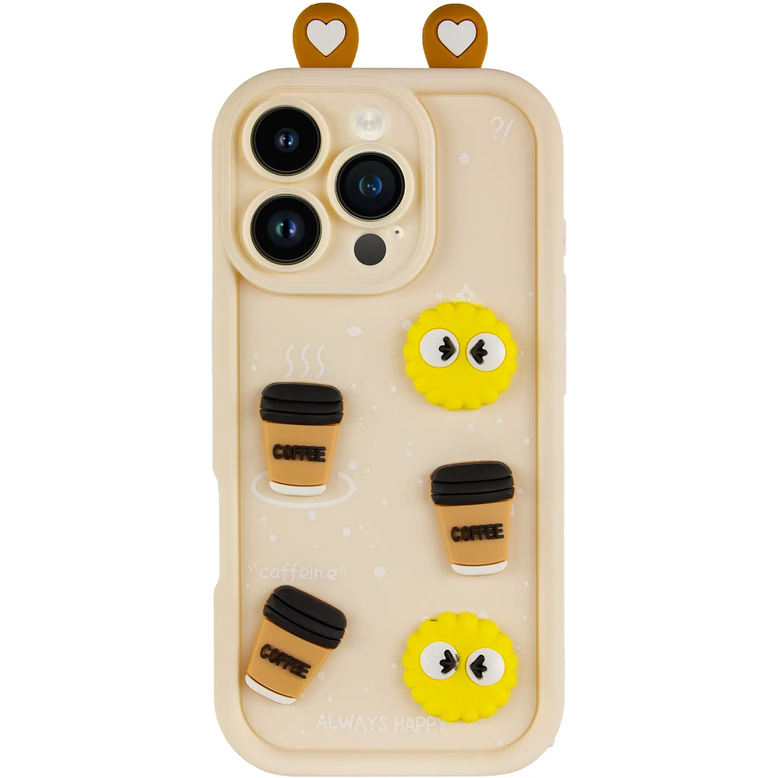 Чехол TPU Toys Case with Ears для Apple iPhone 16 Pro Max (6.9"), Sand 1, TPU, купить оптом с доставкой