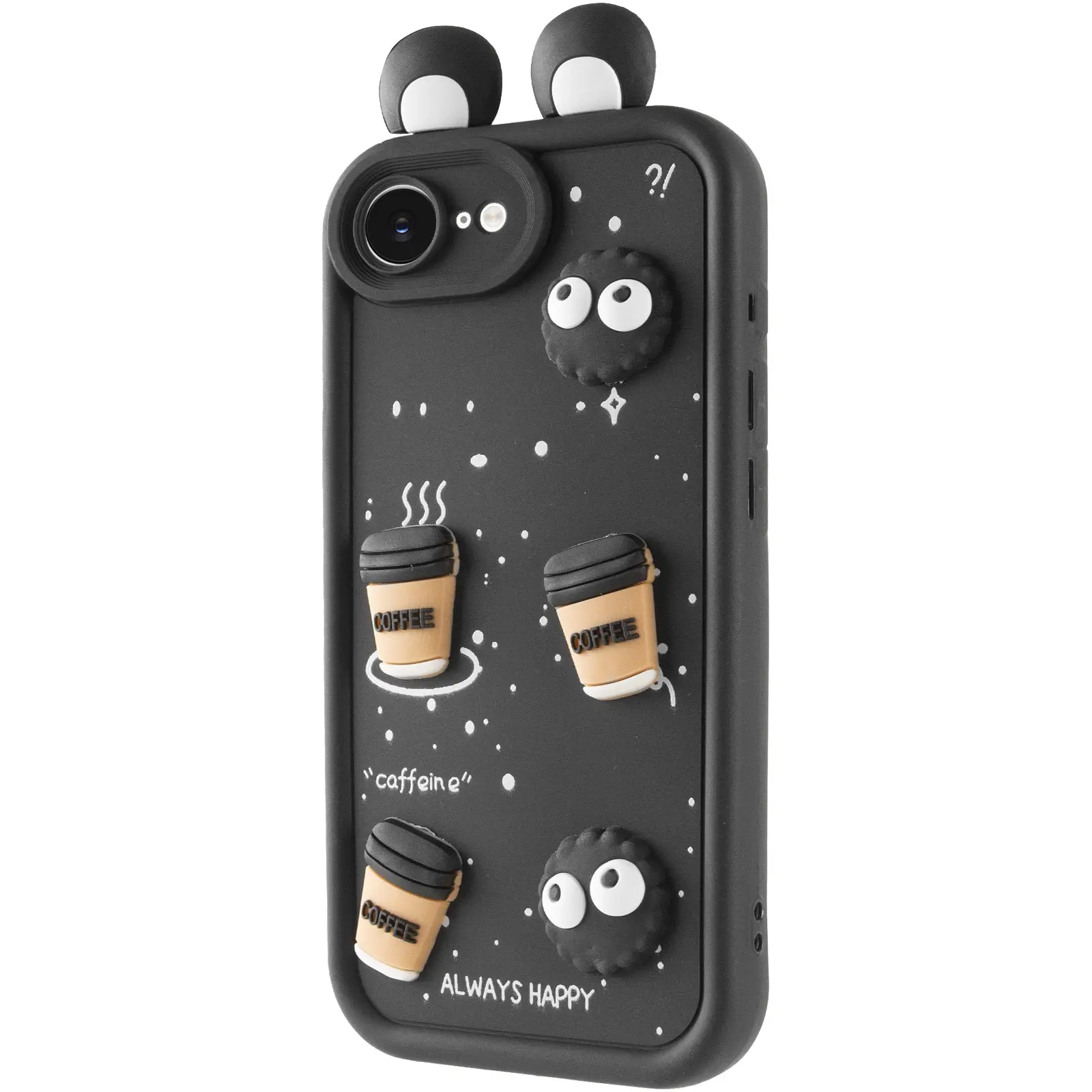 Чехол TPU Toys Case with Ears для Apple iPhone 16e (6.1"), Black, TPU, купить оптом с доставкой