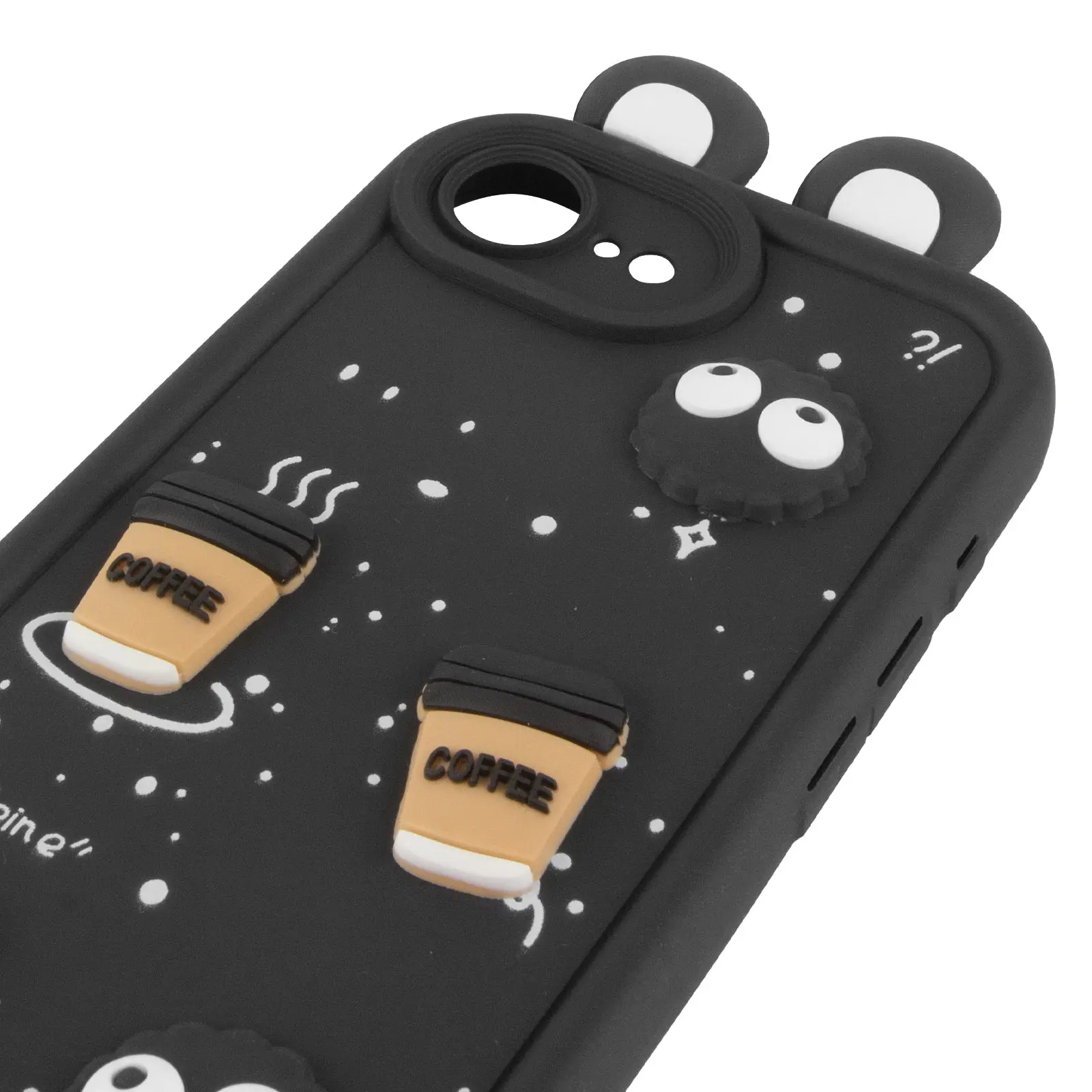 Чехол TPU Toys Case with Ears для Apple iPhone 16e (6.1"), Black 3, TPU, купить оптом с доставкой
