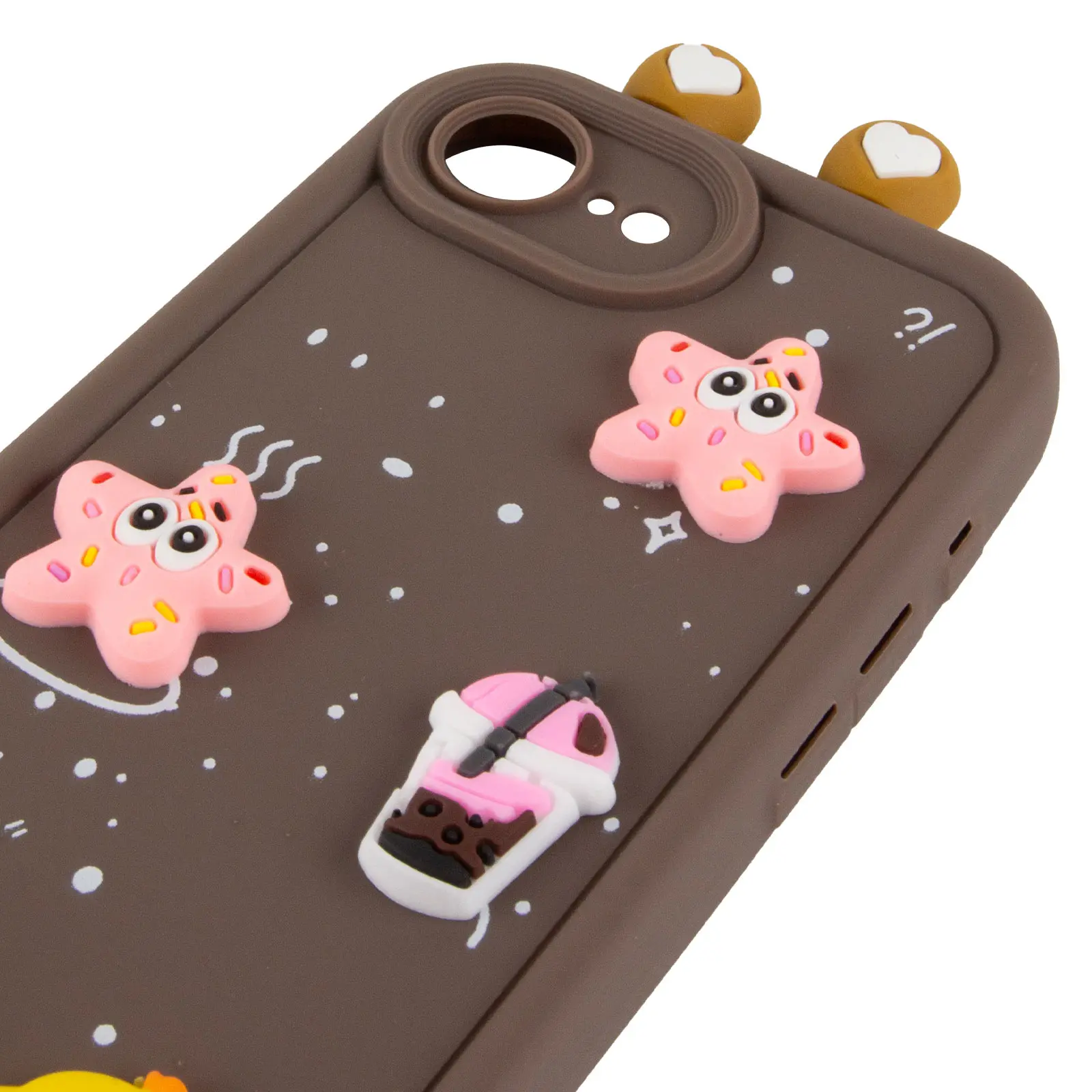 Чехол TPU Toys Case with Ears для Apple iPhone 16e (6.1"), Brown 3, TPU, купить оптом с доставкой