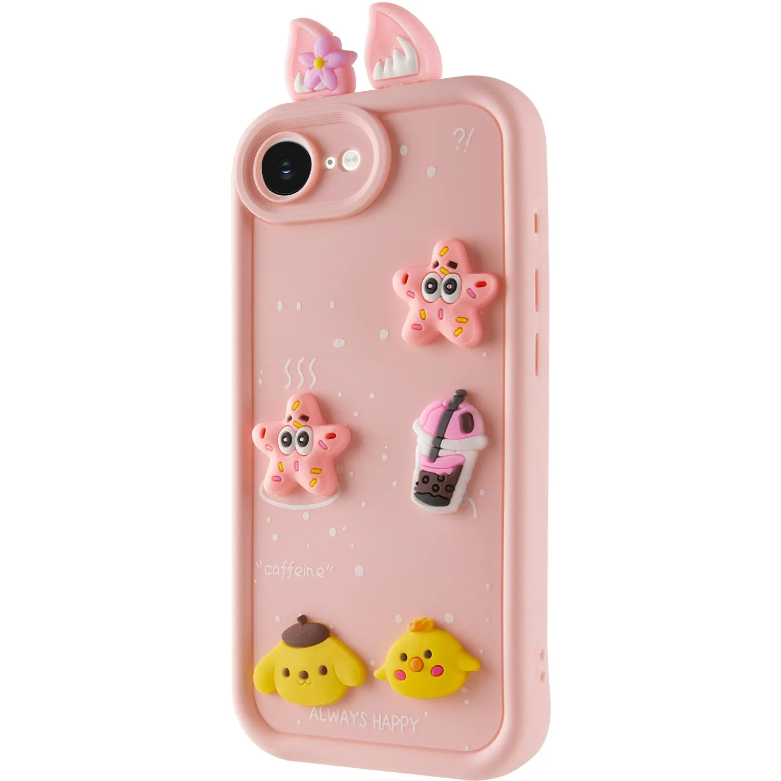 Чехол TPU Toys Case with Ears для Apple iPhone 16e (6.1"), Light Pink, TPU, купить оптом с доставкой