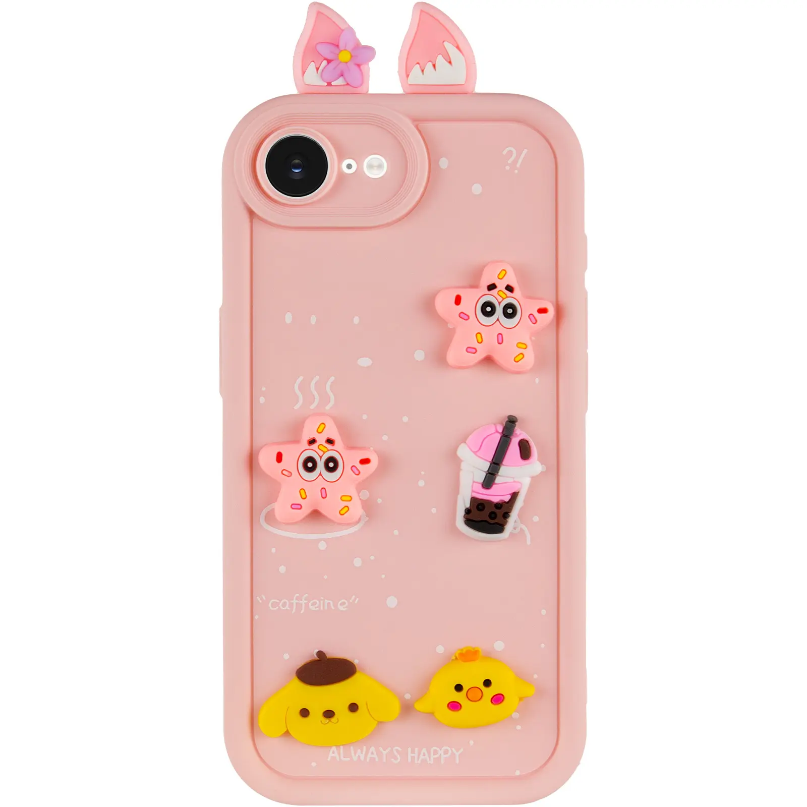 Чехол TPU Toys Case with Ears для Apple iPhone 16e (6.1"), Light Pink 1, TPU, купить оптом с доставкой