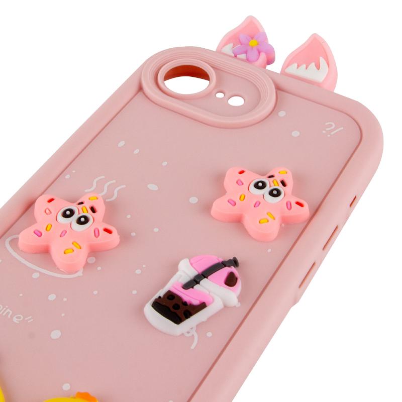 Силиконовый 3D чехол Toys Case with Ears для Apple iPhone 16e (6.1) | с ушками на картинке №4
