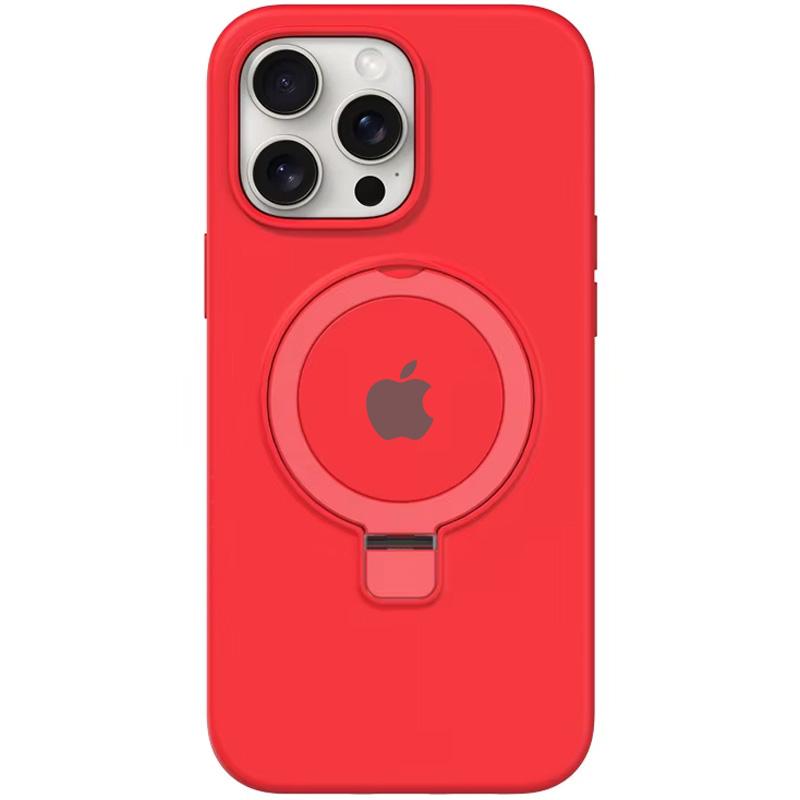 Чохол Silicone Case Full Protective with Ring Stand для Apple iPhone 12 Pro (6.1) MagSafe на малюнкі №1