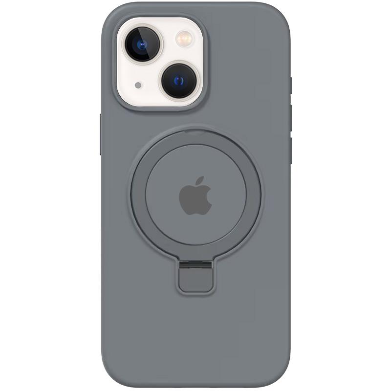Чохол Silicone Case Full Protective with Ring Stand для Apple iPhone 13 (6.1) MagSafe на малюнкі №1