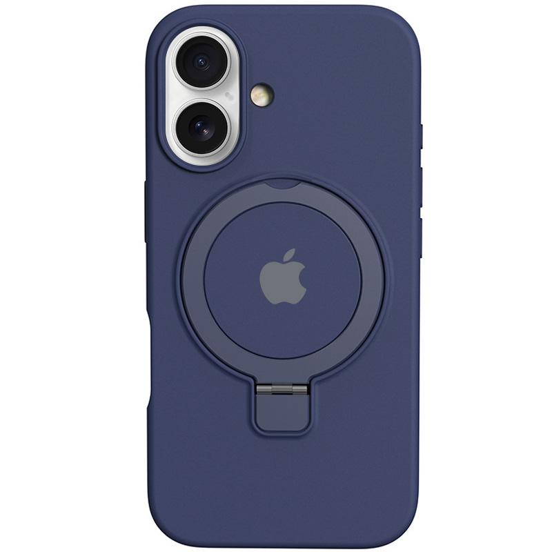 Чохол Silicone Case Full Protective with Ring Stand для Apple iPhone 16 (6.1) MagSafe на малюнкі №1