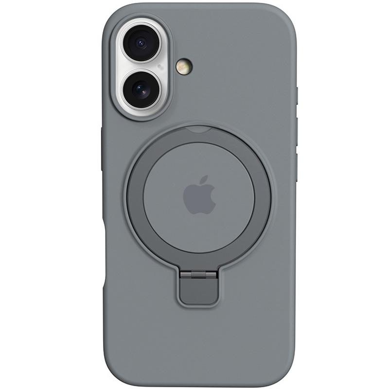 Чохол Silicone Case Full Protective with Ring Stand для Apple iPhone 16 (6.1) MagSafe на малюнкі №1