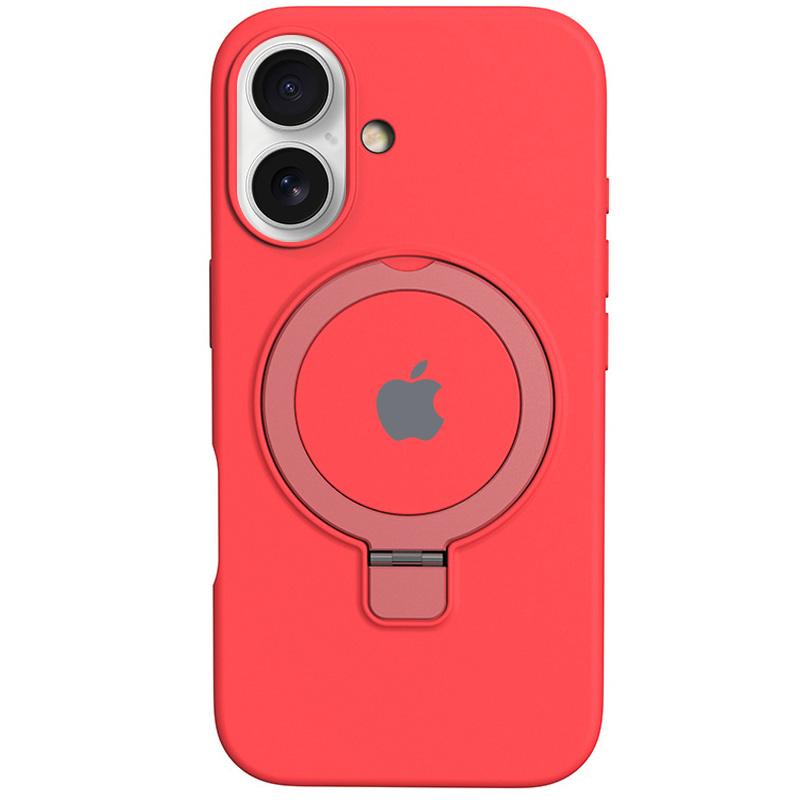 Чохол Silicone Case Full Protective with Ring Stand для Apple iPhone 16 (6.1) MagSafe на малюнкі №1