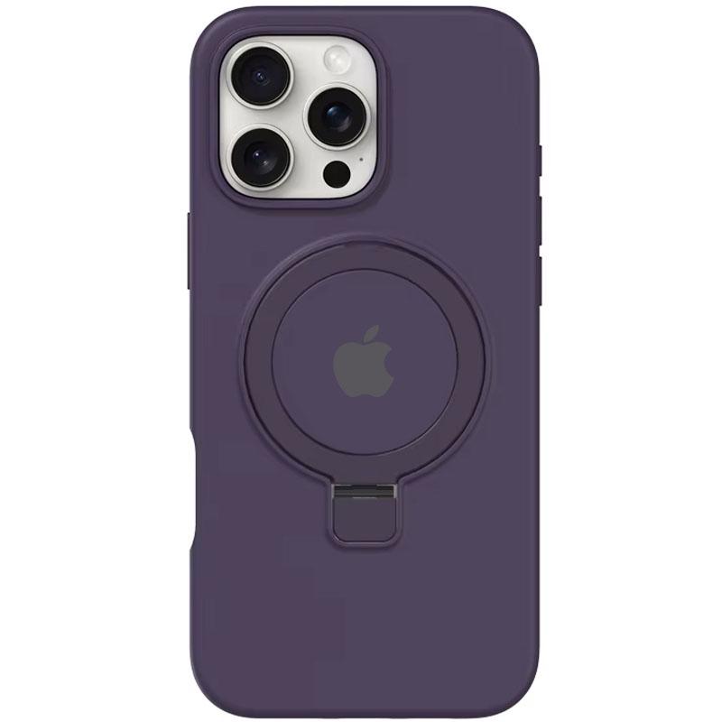 Чохол Silicone Case Full Protective with Ring Stand для Apple iPhone 16 Pro (6.3) MagSafe на малюнкі №1