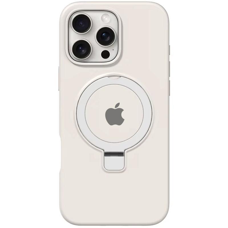 Чохол Silicone Case Full Protective with Ring Stand для Apple iPhone 16 Pro (6.3) MagSafe на малюнкі №1