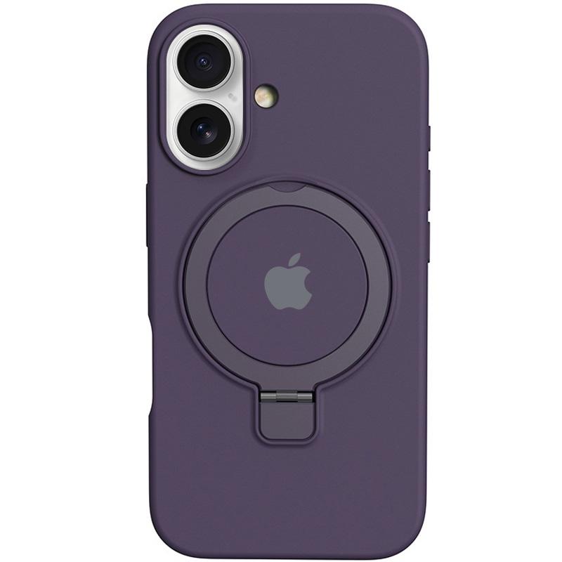 Чохол Silicone Case Full Protective with Ring Stand для Apple iPhone 16 Plus (6.7) MagSafe на малюнкі №1