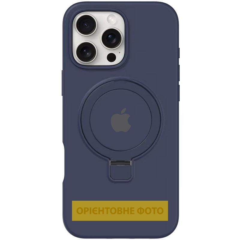 Чохол Silicone Case Full Protective with Ring Stand для Apple iPhone 16e (6.1) MagSafe на малюнкі №1