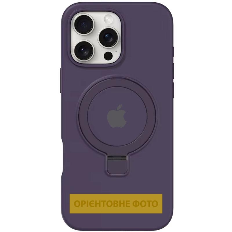 Чохол Silicone Case Full Protective with Ring Stand для Apple iPhone 16e (6.1) MagSafe на малюнкі №1