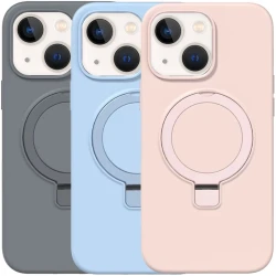 Чохол Silicone Case Full Protective NO LOGO with Ring для Apple iPhone 15 (6.1")