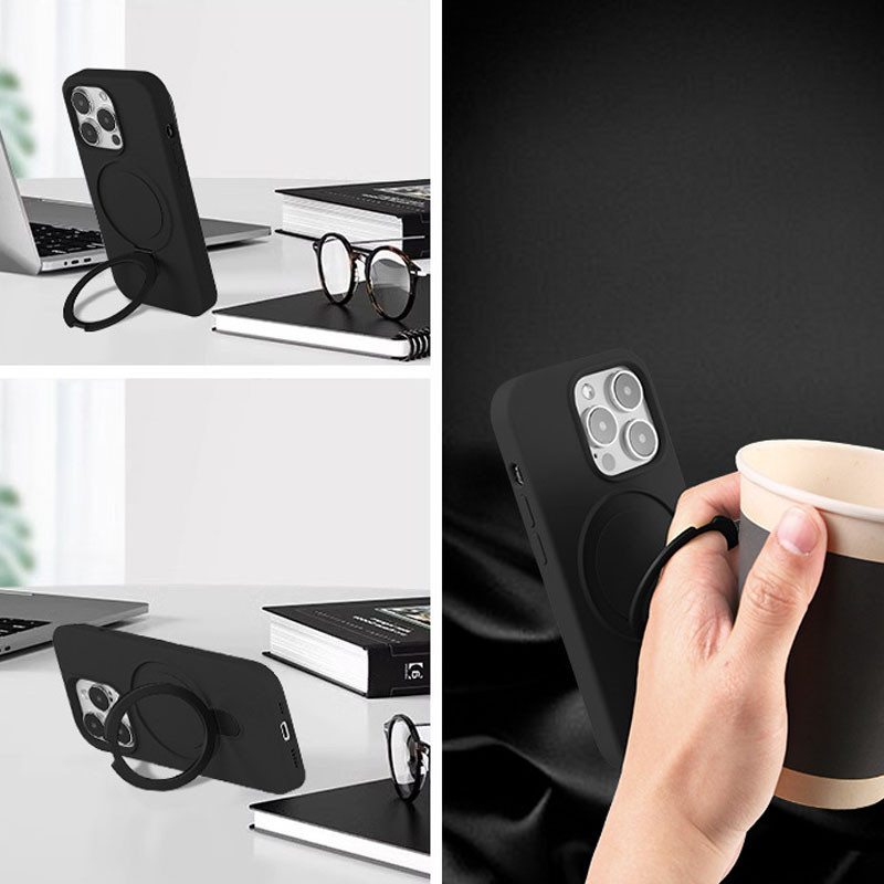 Чохол Silicone Case Full Protective NO LOGO with Ring для Apple iPhone 15 Pro (6.1) на малюнкі №2