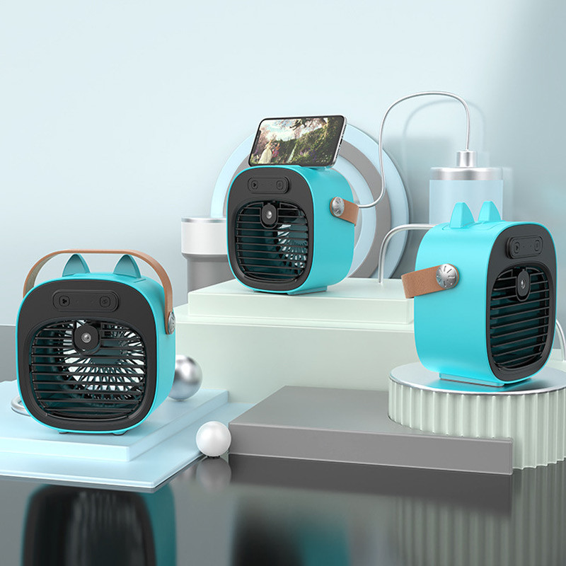 Настільний вентилятор F12 з підставкою для телефону і водяним охолодженням 4000mAh на малюнкі №2