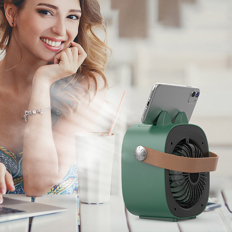 Настільний вентилятор F12 з підставкою для телефону і водяним охолодженням 4000mAh на малюнкі №3