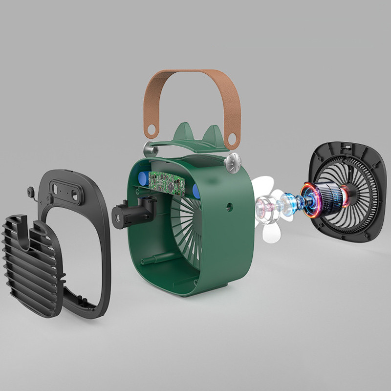 Настільний вентилятор F12 з підставкою для телефону і водяним охолодженням 4000mAh на малюнкі №4