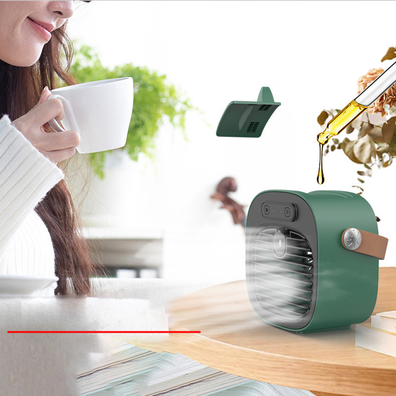 Настільний вентилятор F12 з підставкою для телефону і водяним охолодженням 4000mAh на малюнкі №5